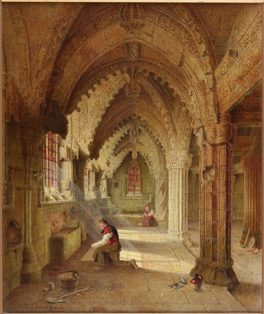 Rosslynská kaple, kolem roku 1852 od Samuel Dukinfield Swarbreck