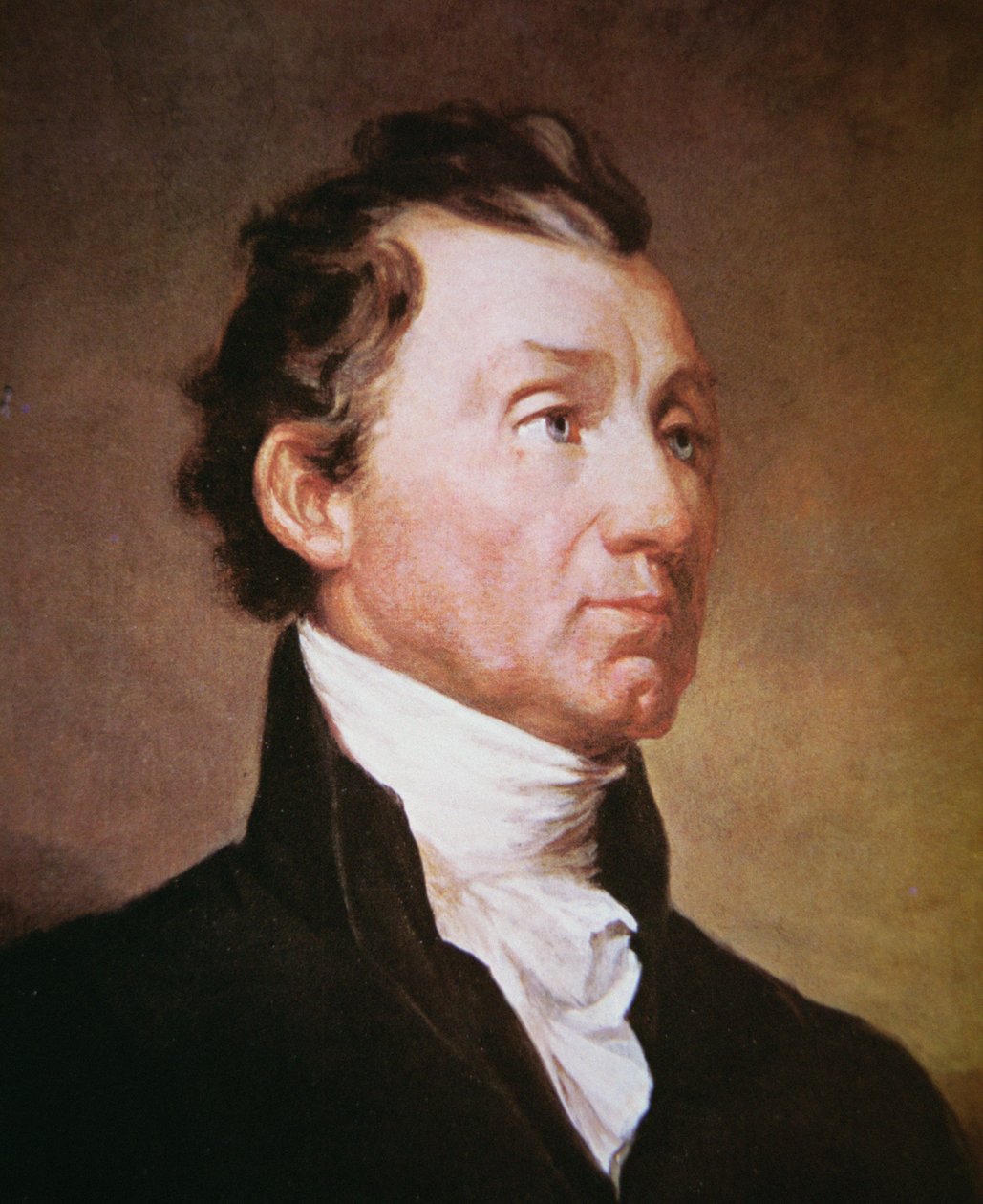 James Monroe (1758-1831) (barevná litografie) od Samuel Finley Breese Morse