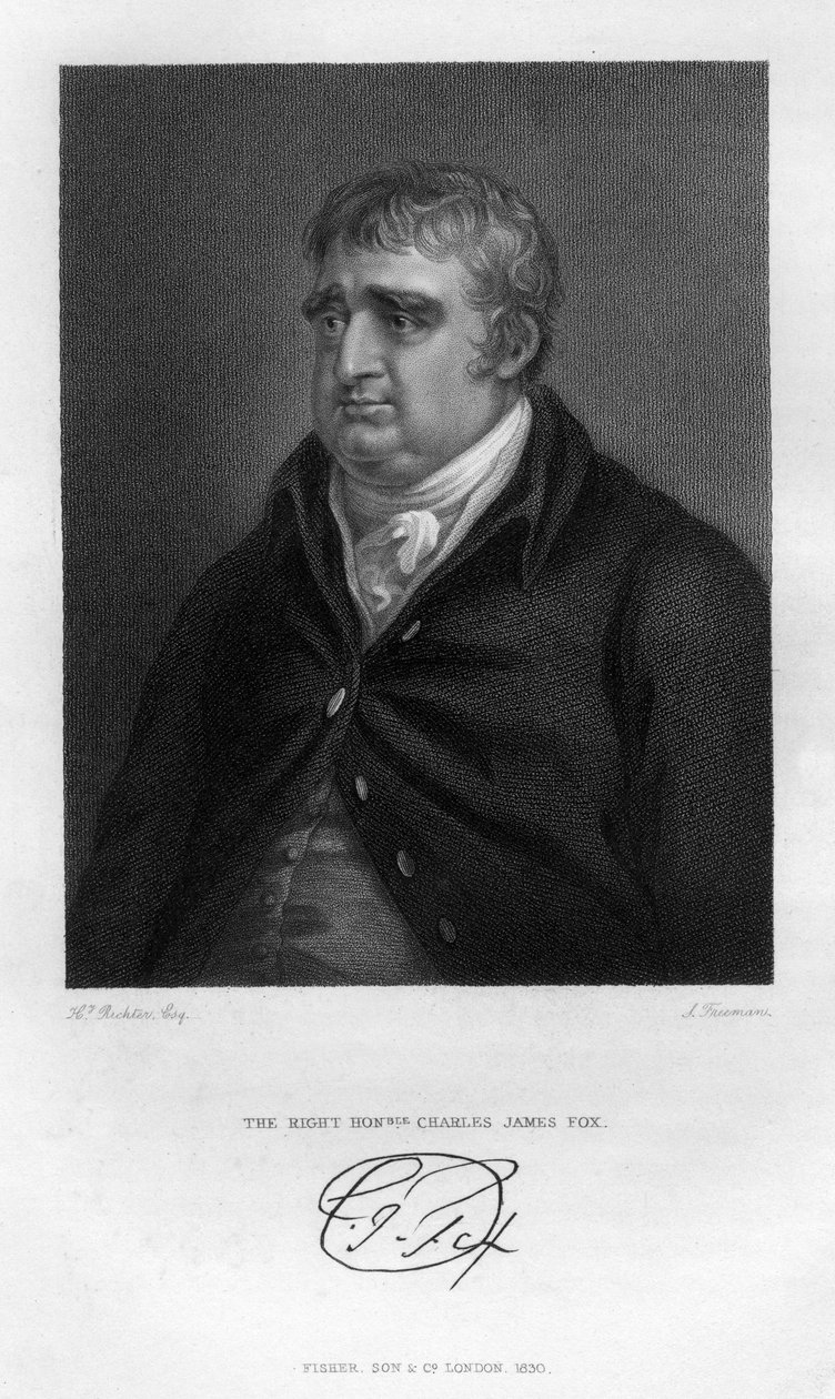 Charles James Fox 1749-1806, whigský státník, 1830. od Samuel Freeman