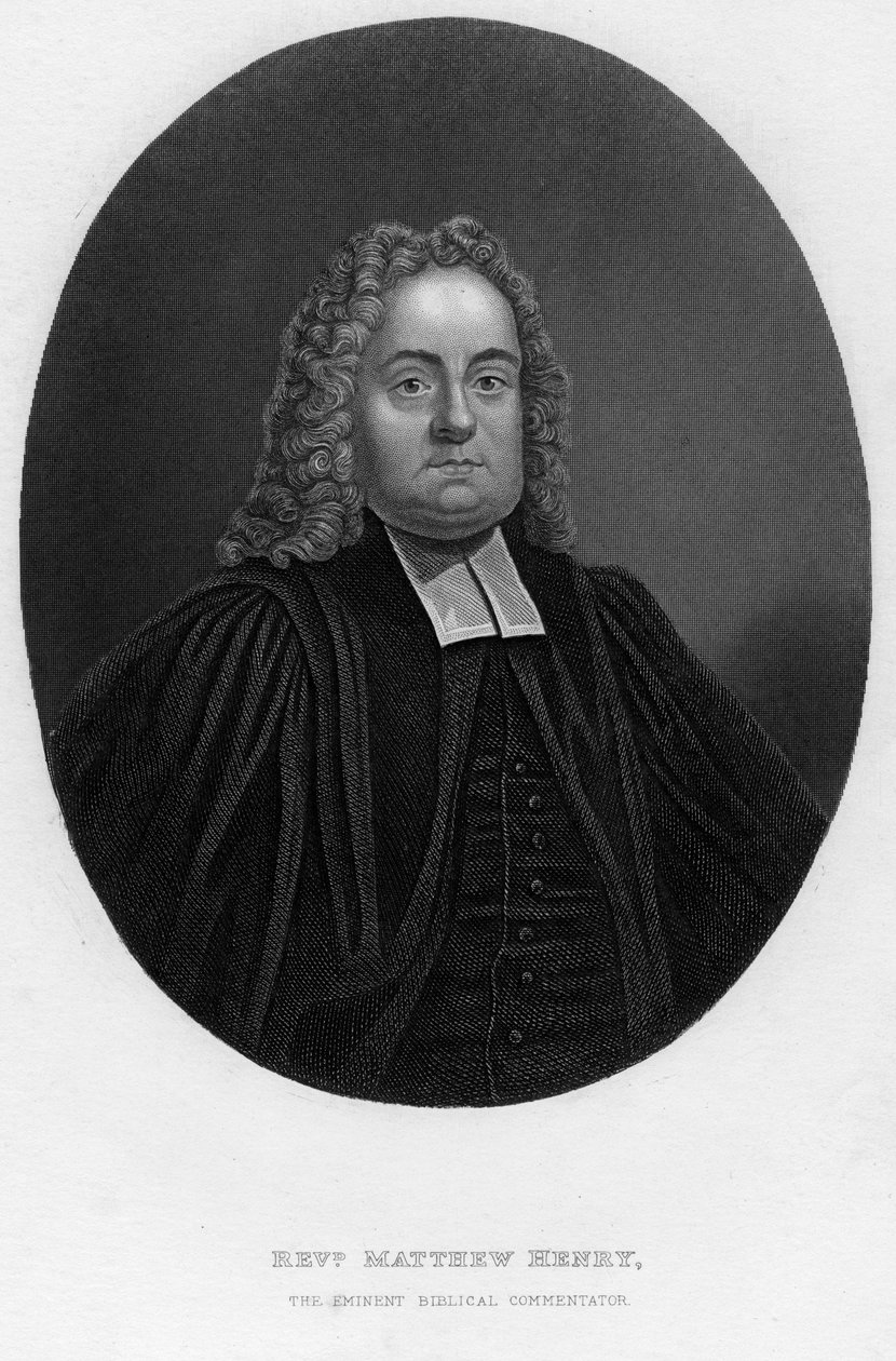 Matthew Henry 1662-1714, anglický biblický komentátor a duchovní, 19. století. od Samuel Freeman