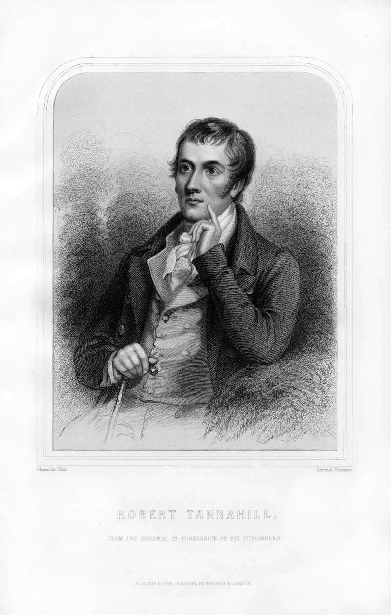 Robert Tannahill , skotský básník, 1870 od Samuel Freeman