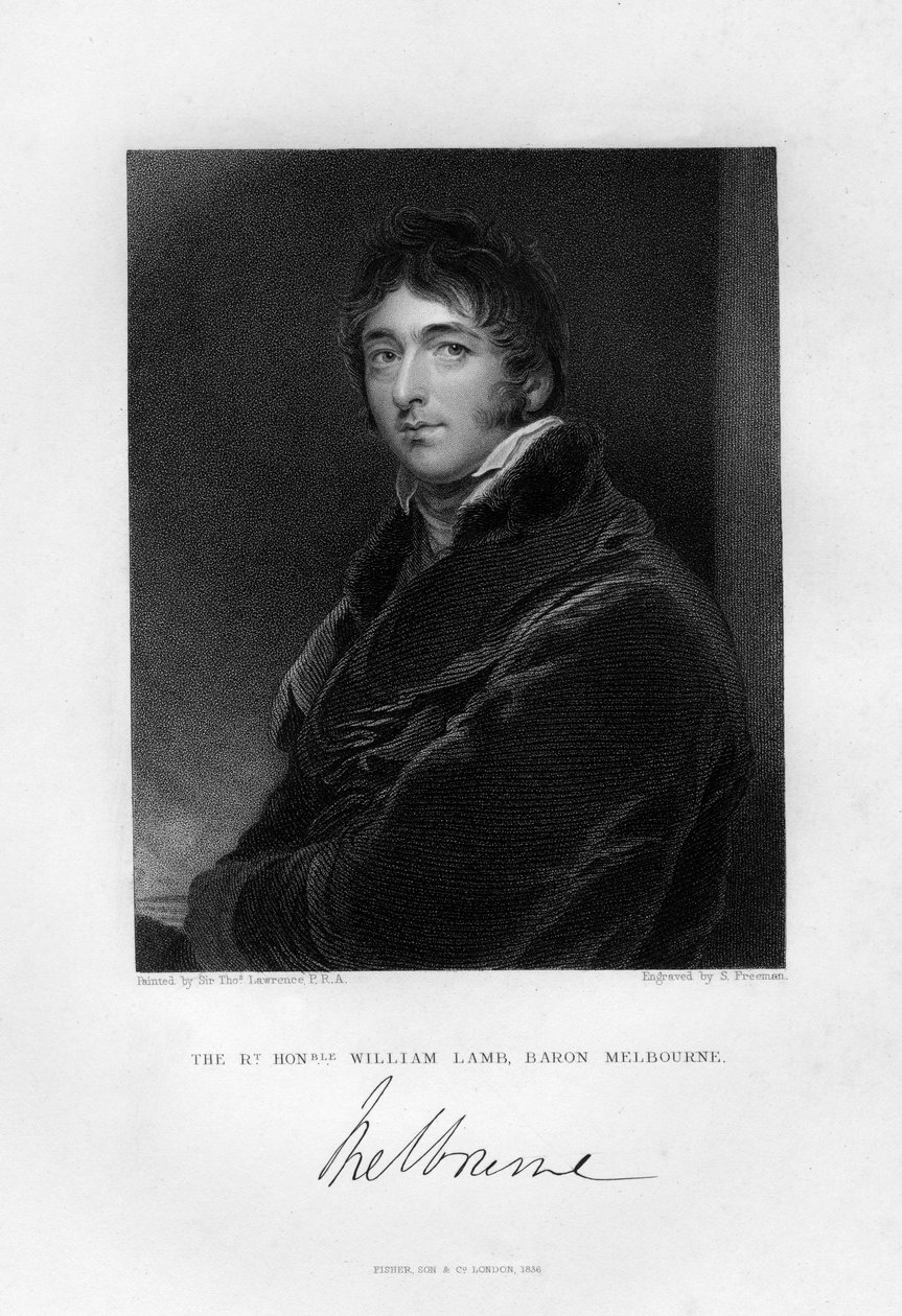 William Lamb 1779-1848, druhý vikomt Melbourne, 1836. od Samuel Freeman