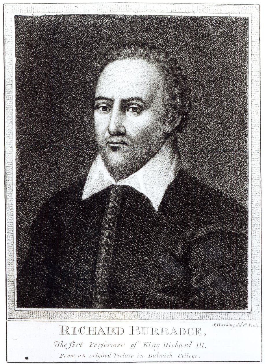 Portrét Richarda Burbaze (1573-1619) od Samuel Harding