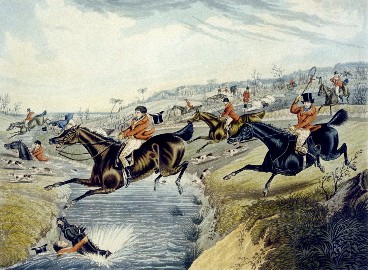 The Grand Leicestershire Fox Hunt, deska 2, vyryl Charles Hunt od Samuel Henry (after) Alken