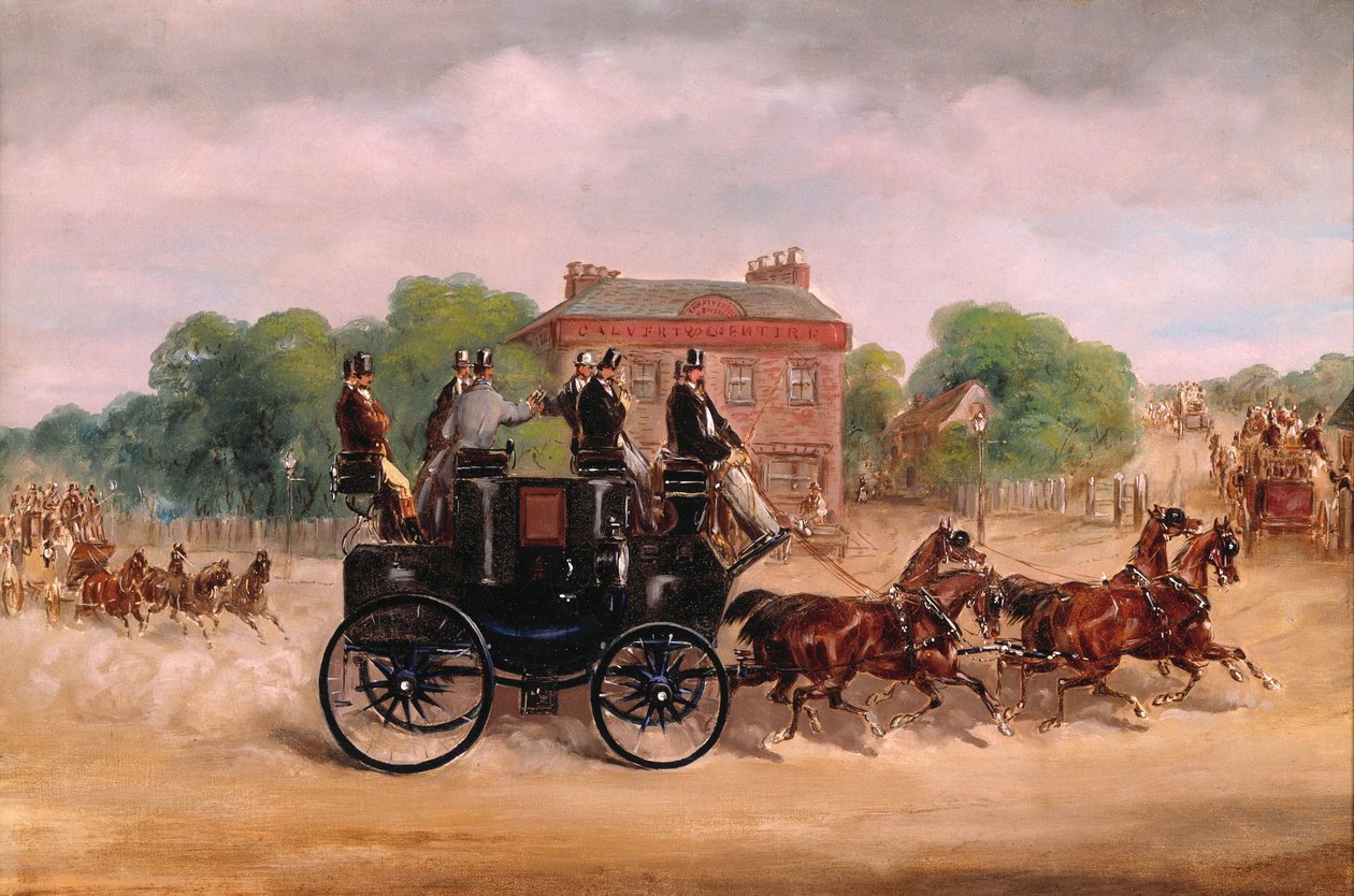 Přetahování klubu Four-in-Hand. od Samuel Henry Alken
