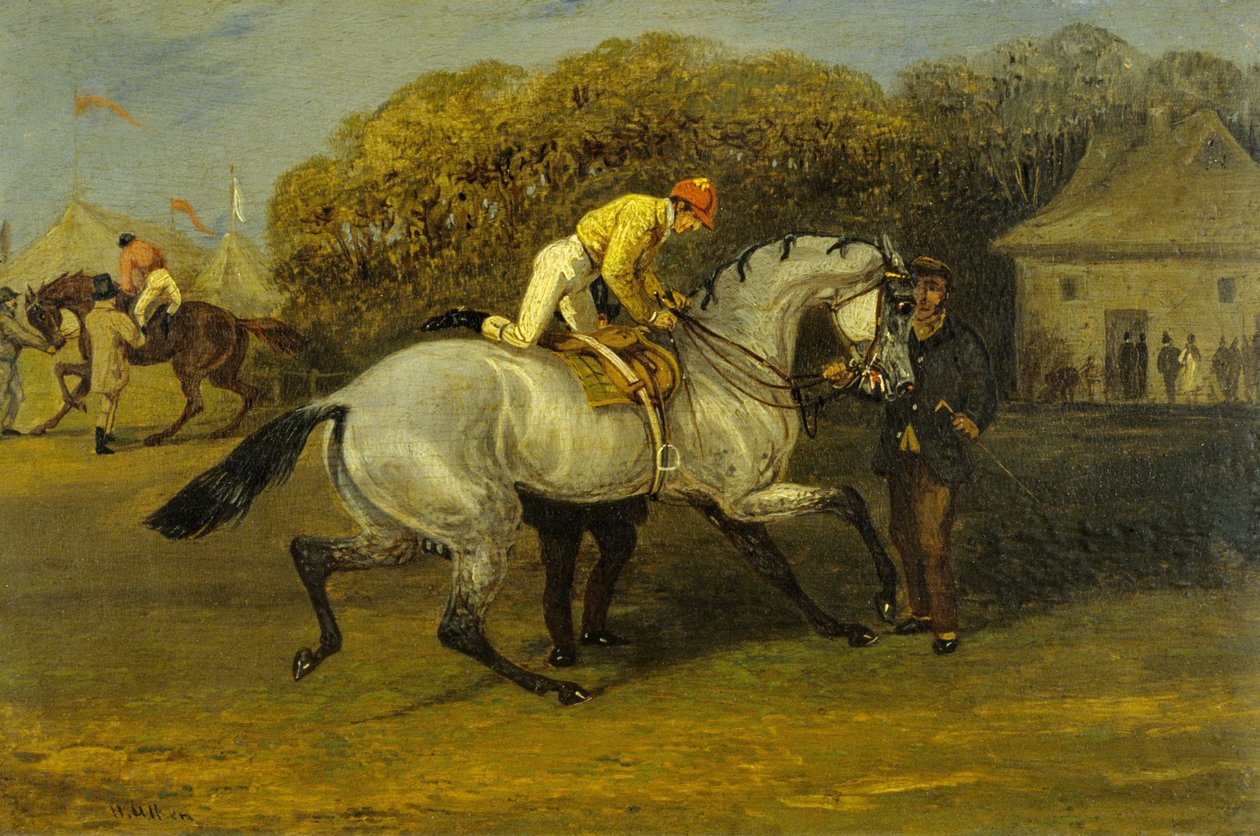 Jockey Mounting (olej na plátně) od Samuel Henry Alken