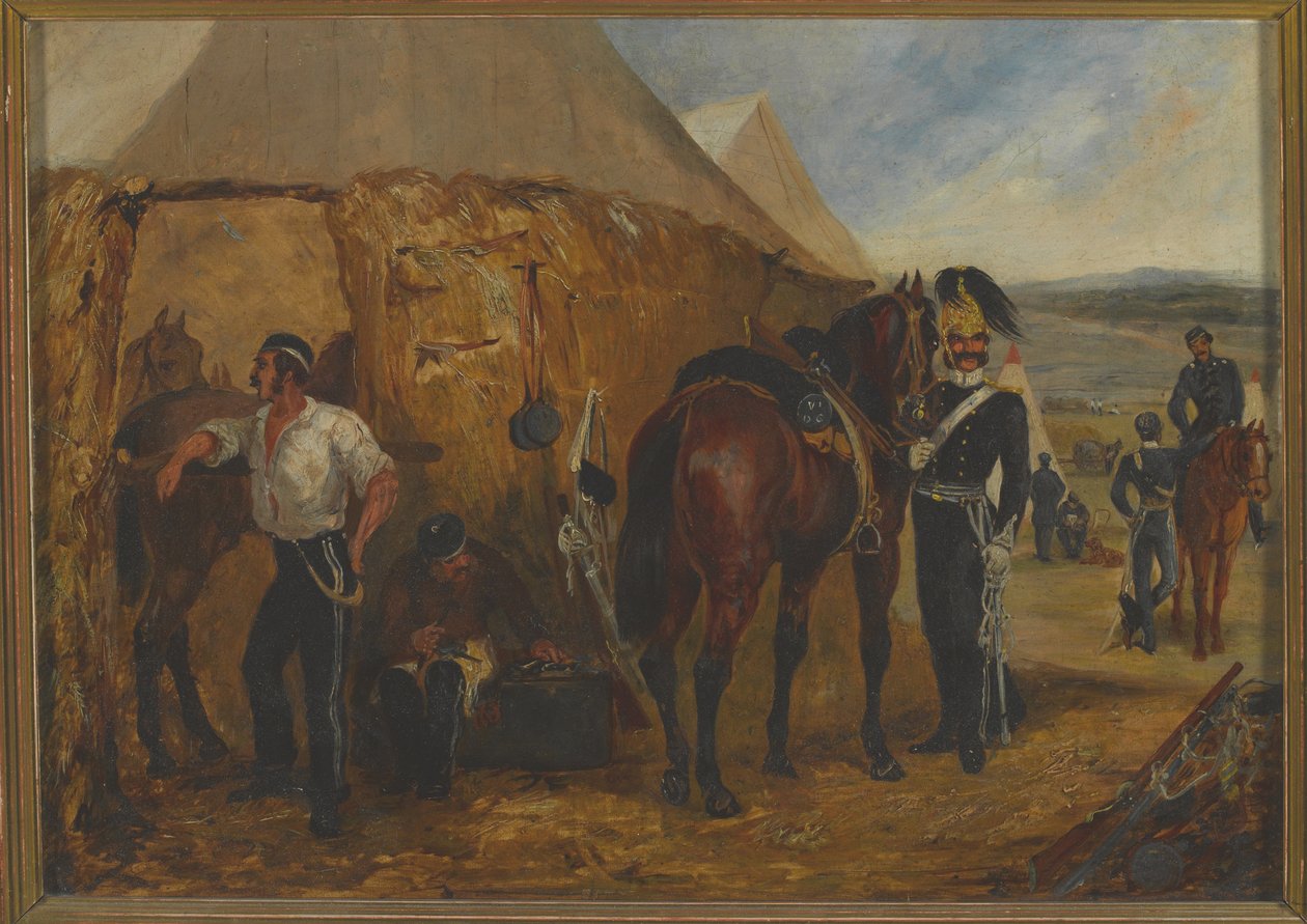 6. dragounská garda v táboře Chobham, 14. června – 25. srpna 1853 od Samuel Henry Alken