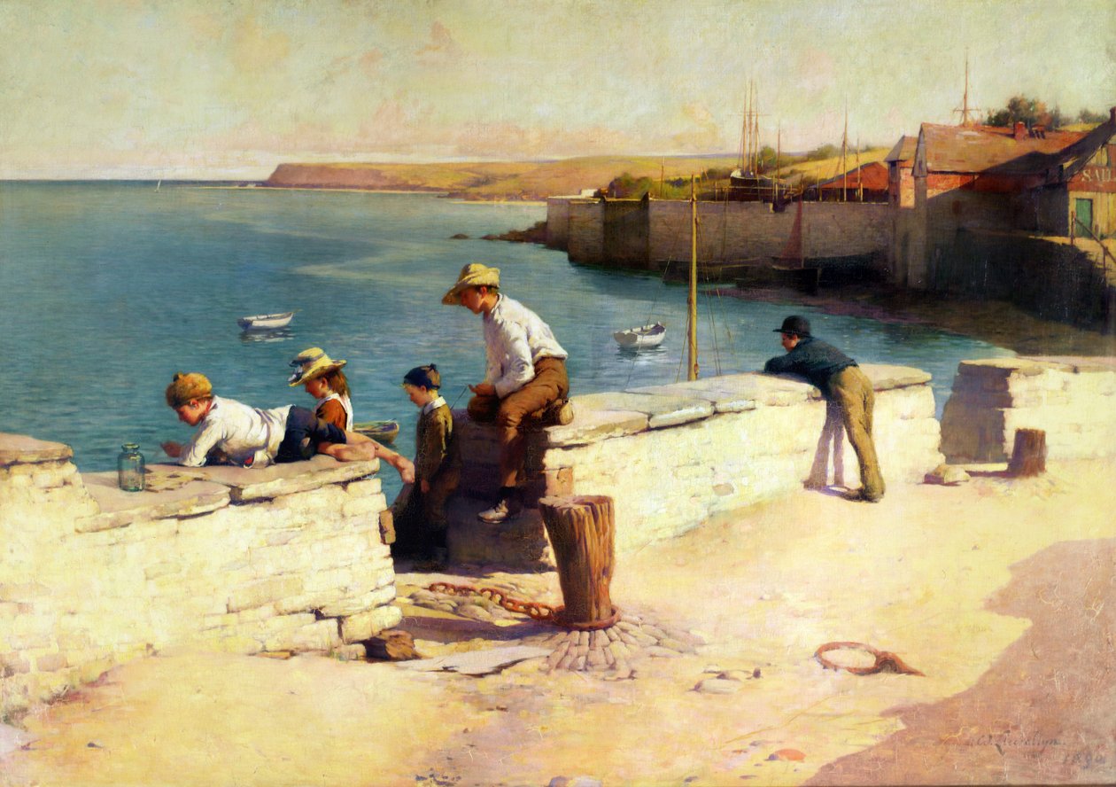 Večer v Padstow, 1890 od Samuel Henry William Llewelyn