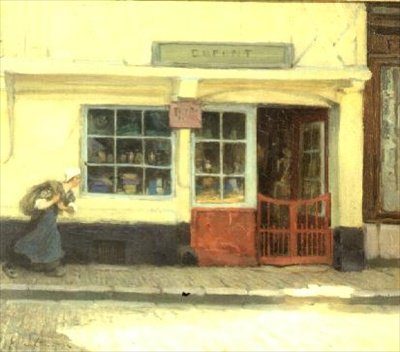 Pouliční scéna od Samuel Henry William Llewelyn