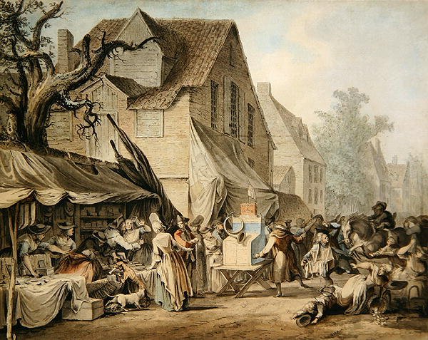 Tržní scéna (perem a tuší s akvarelem a tuší) od Samuel Hieronymous Grimm