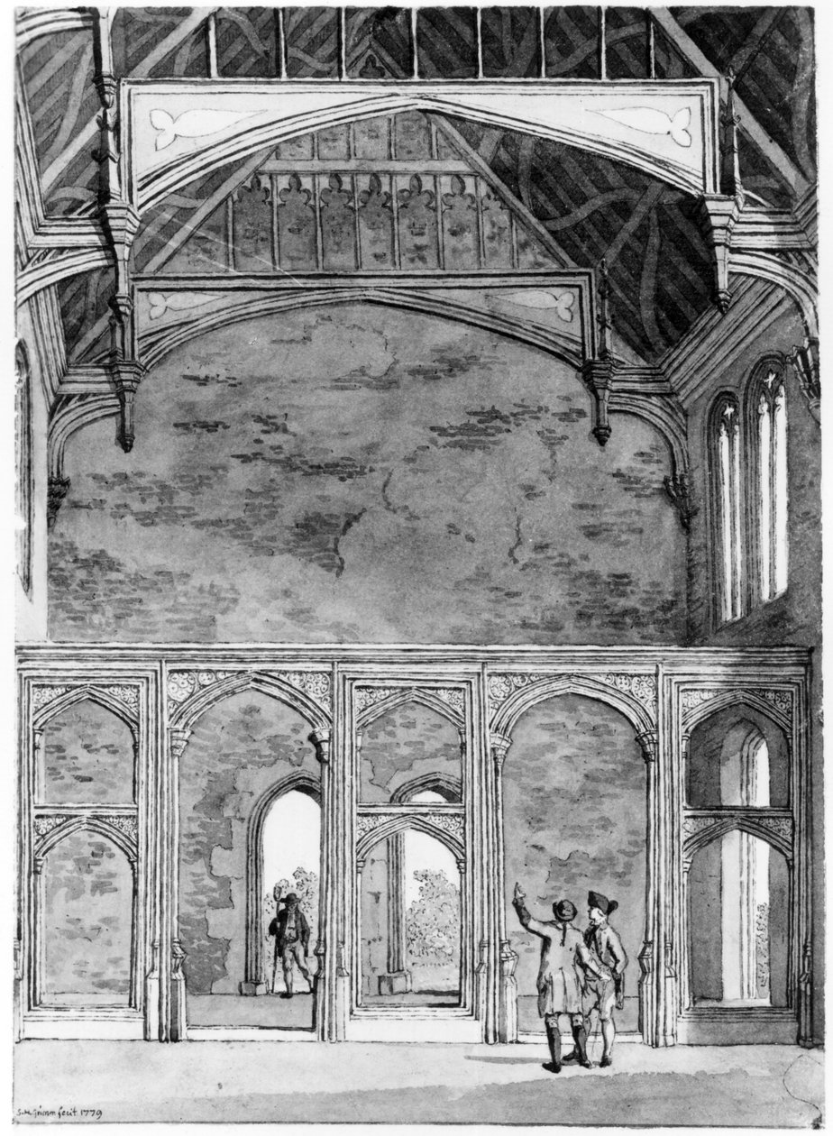 South West End of Great Hall v Elthamu, 1779 od Samuel Hieronymous Grimm