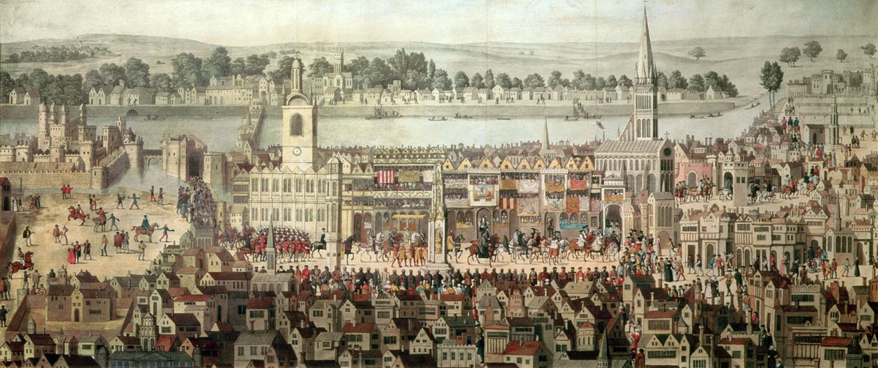 Korunovační průvod krále Edwarda VI v roce 1547 od Samuel Hieronymous Grimm
