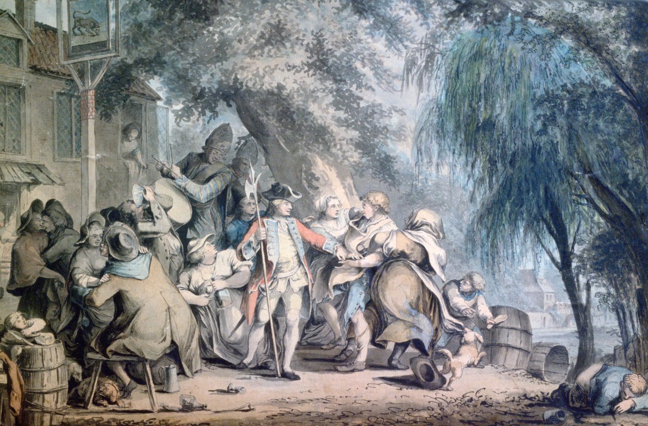Rekrutující seržant, 18. století od Samuel Hieronymous Grimm