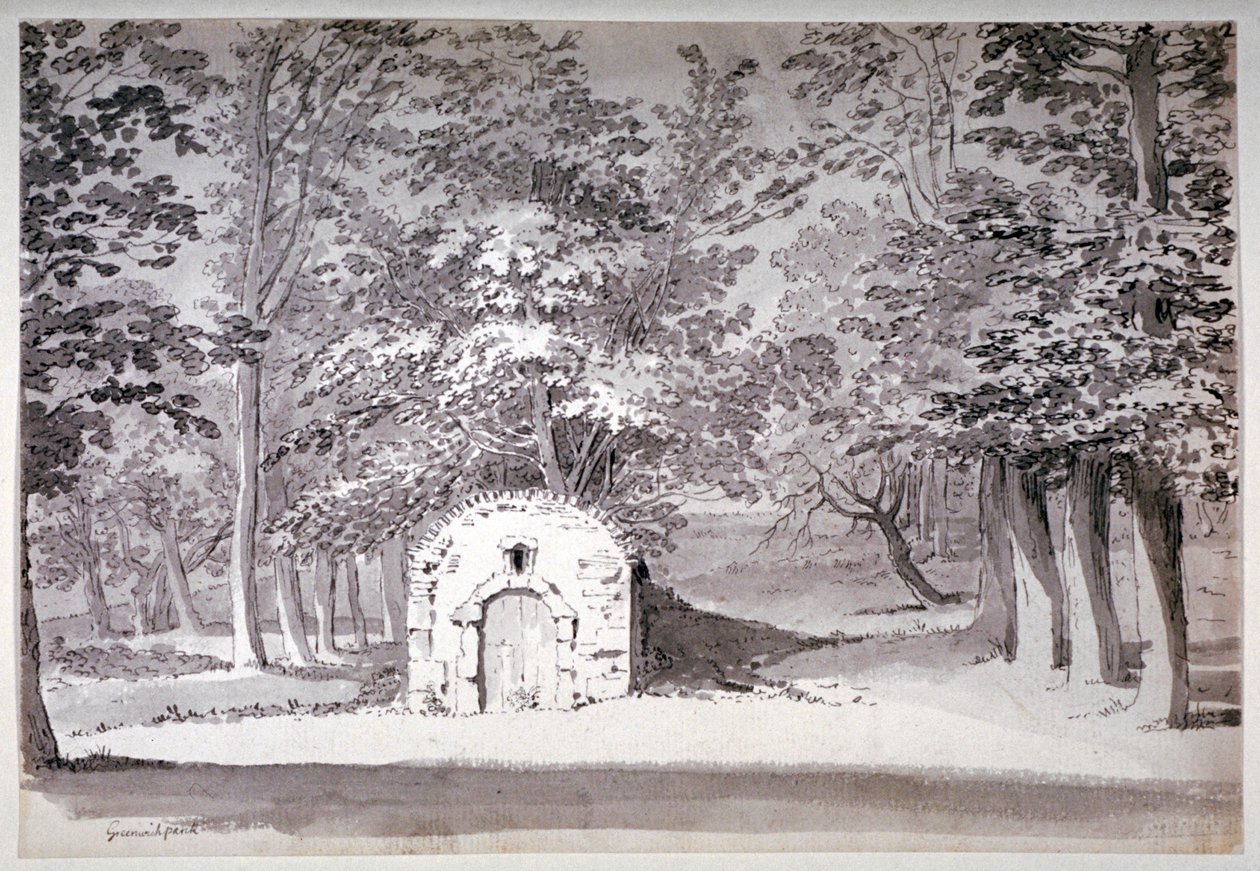 Ledový dům nebo potrubí v Greenwich Park, Londýn, 1772 od Samuel Hieronymus Grimm