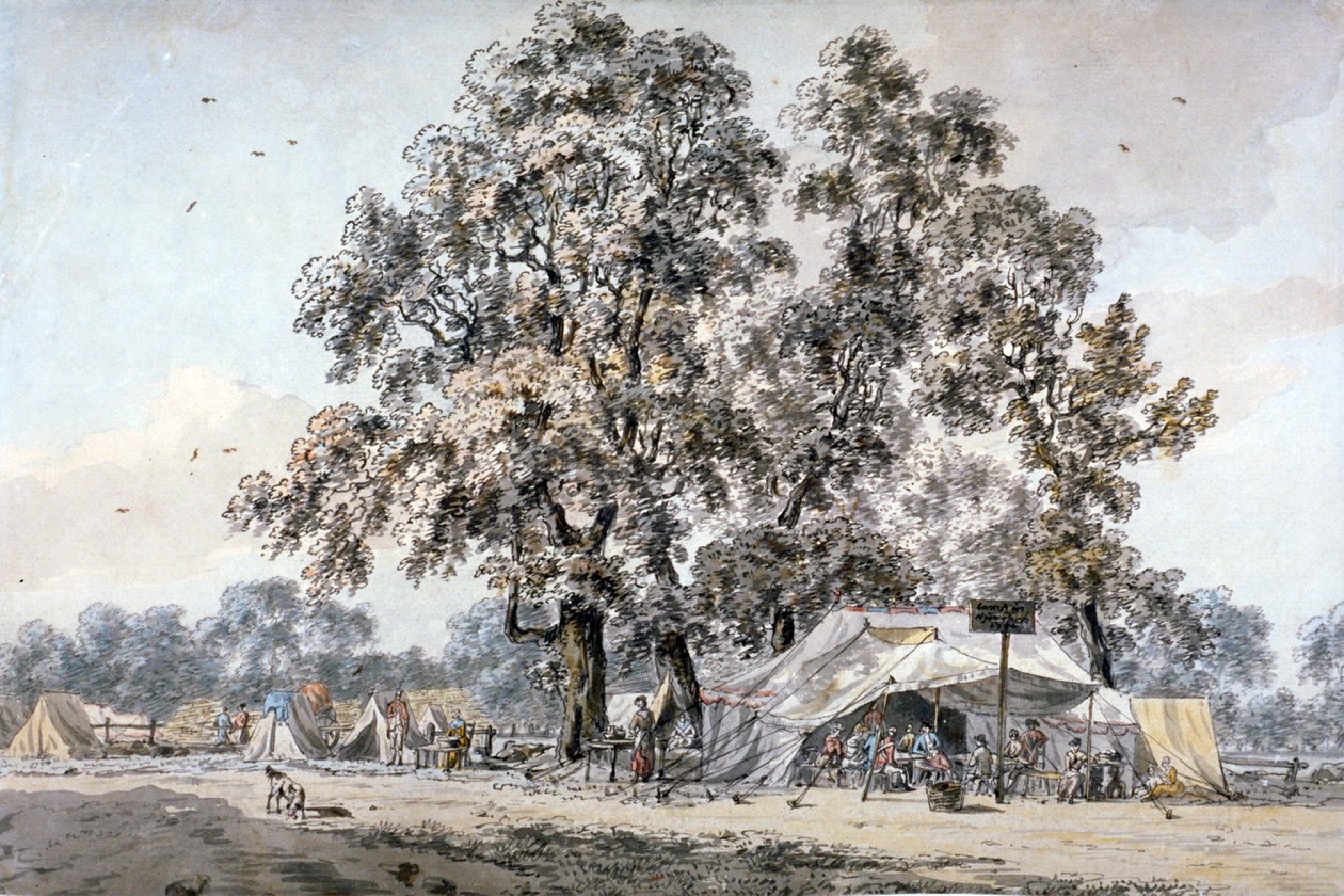 Armádní tábor v Hyde Parku, Londýn, c1780. od Samuel Hieronymus Grimm