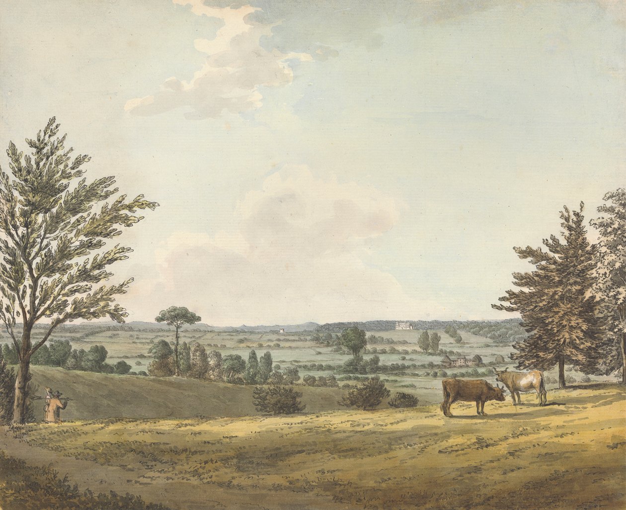 Englefield House, Berkshire od Samuel Hieronymus Grimm