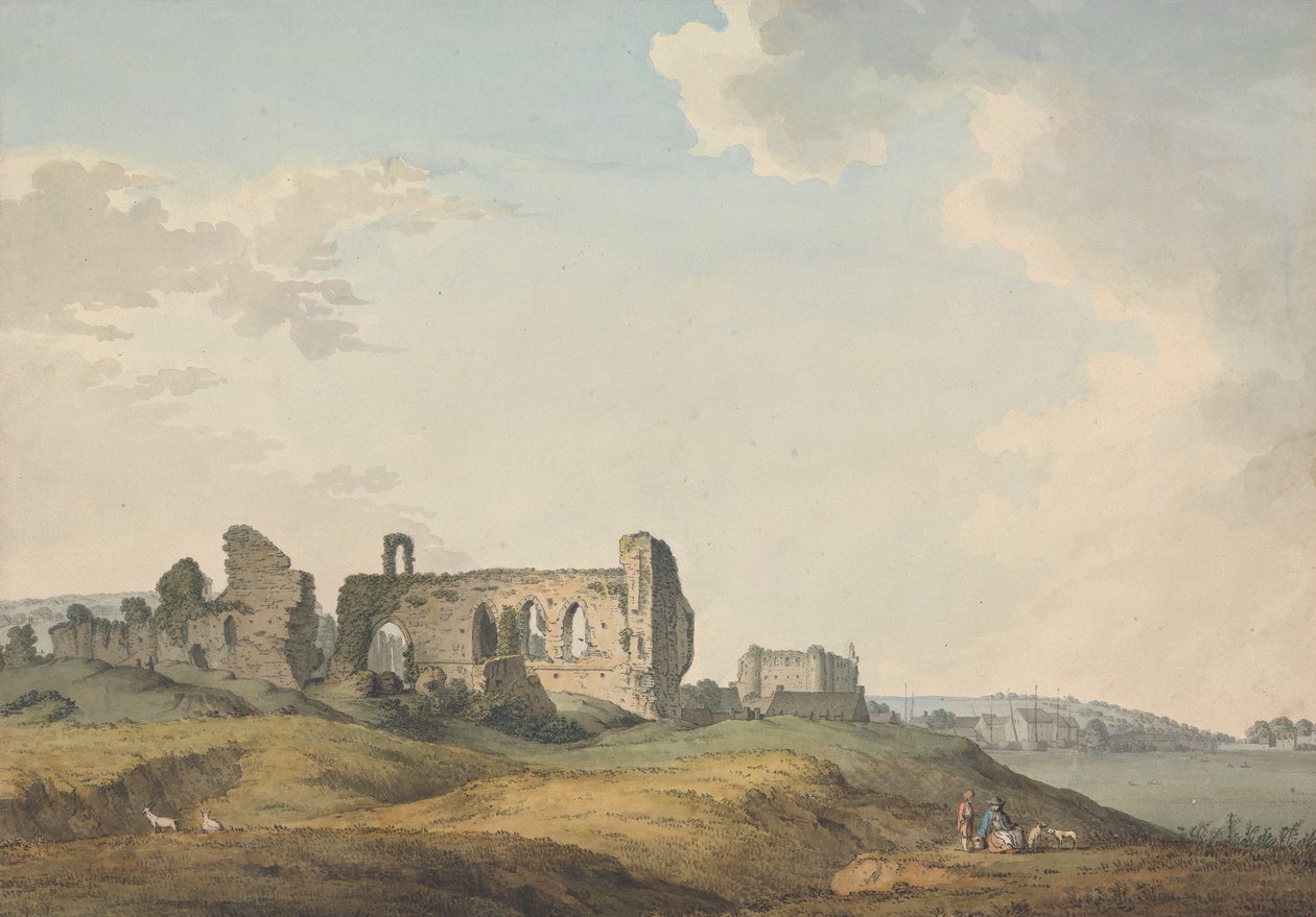 Haverfordwest, Pembrokeshire od Samuel Hieronymus Grimm