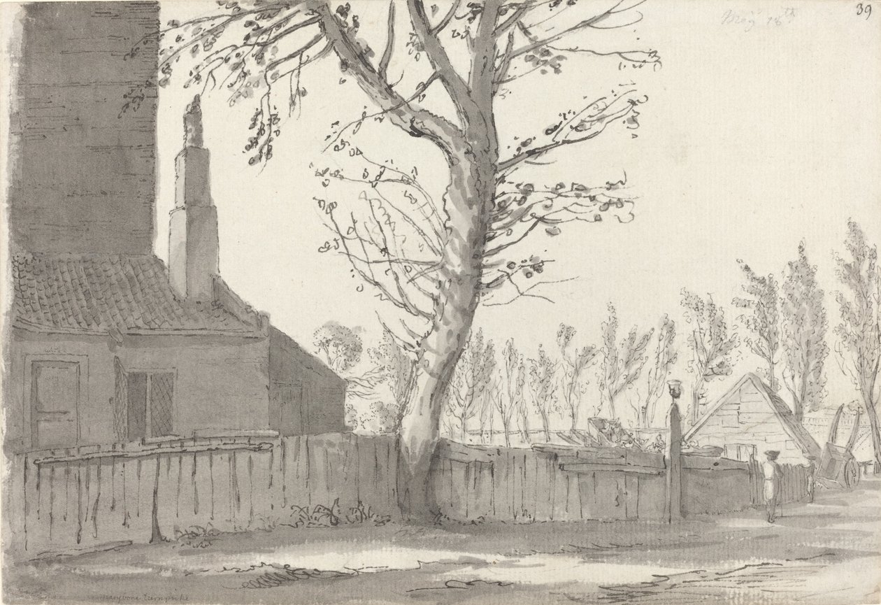 High Street v Manor House, Marylebone od Samuel Hieronymus Grimm