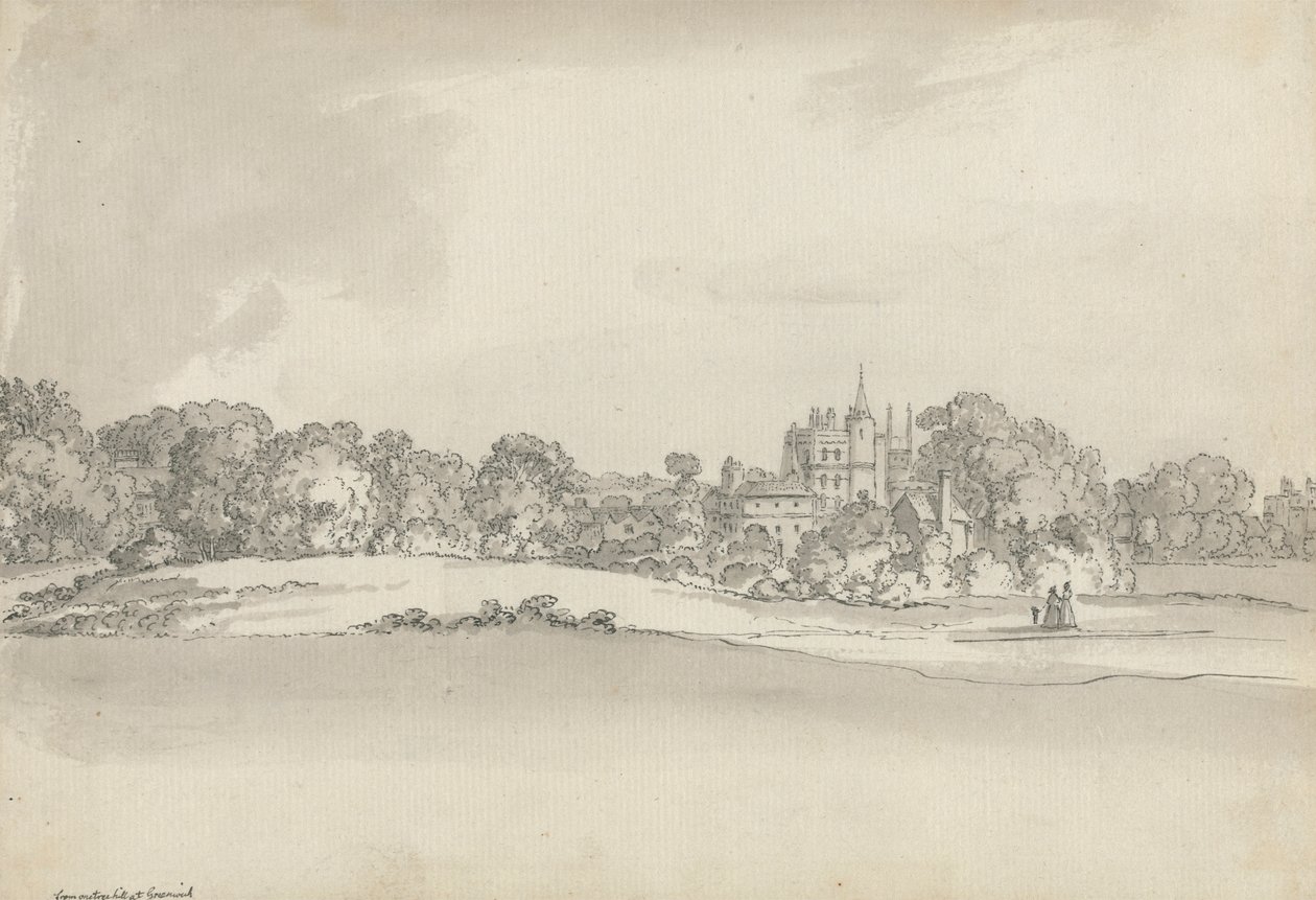 Zámek Vanbrugh, Greenwich od Samuel Hieronymus Grimm