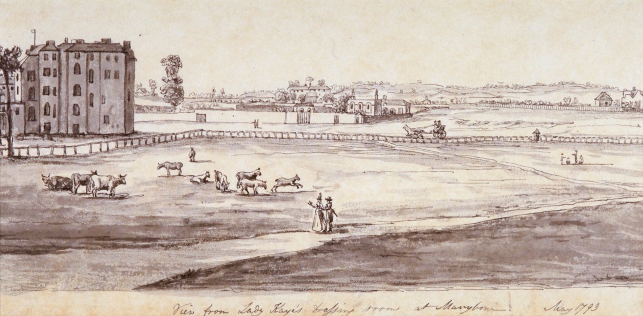„Pohled z šatny Lady Kaye v Marylebone“, 1793 od Samuel Hieronymus Grimm