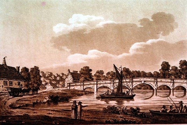 Chertsey Bridge, ilustrace z 
