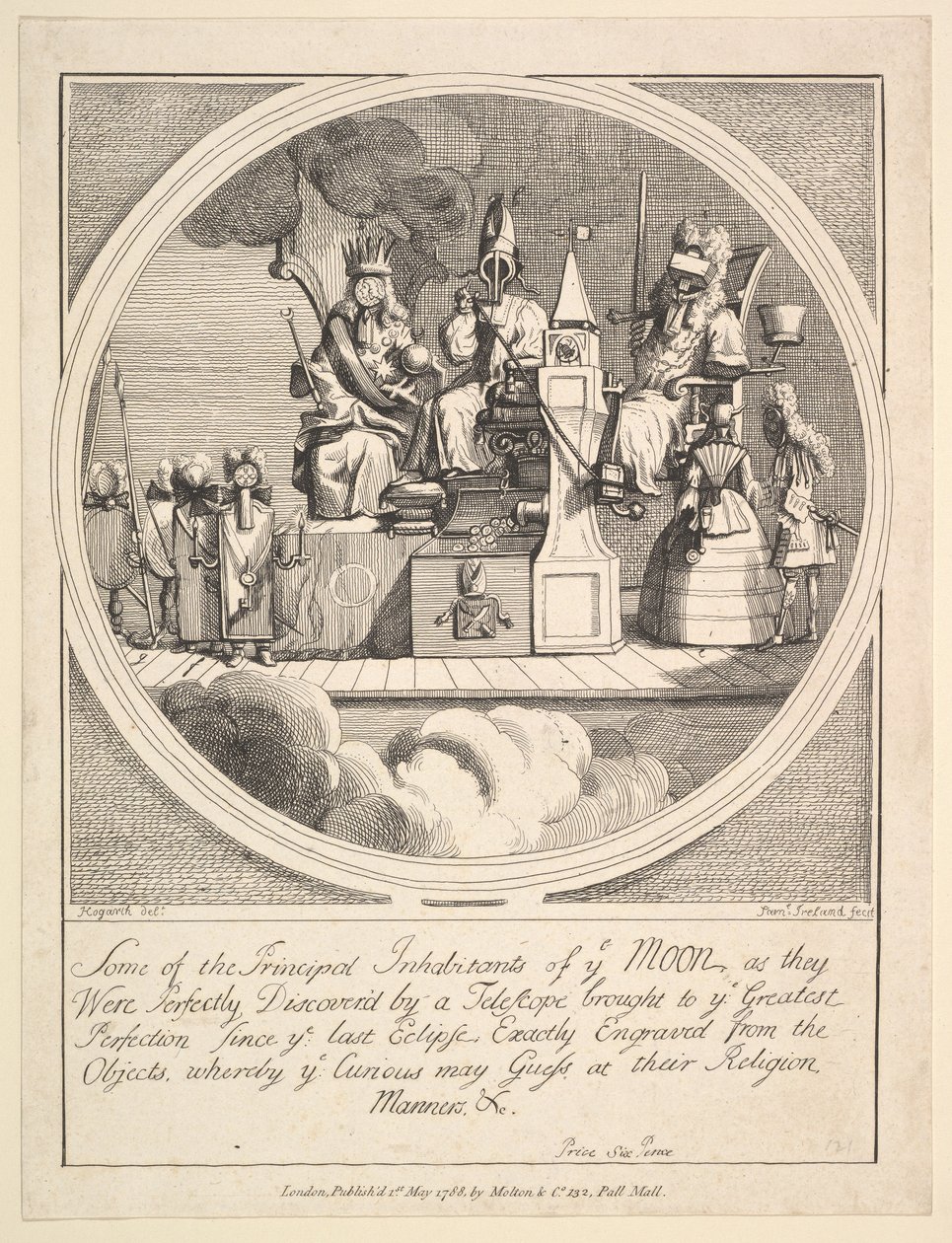 Někteří z hlavních obyvatel Měsíce, jak byli dokonale objeveni..., 1. května 1788. od Samuel Ireland
