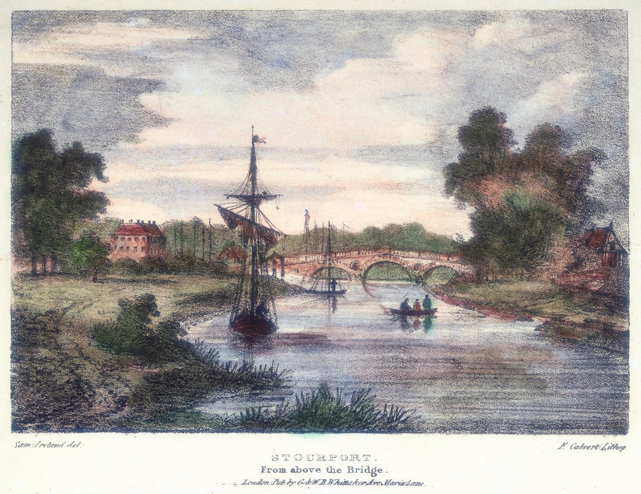 Stourport-on-Severn, Worcestershire, shora most, c1795. od Samuel Ireland