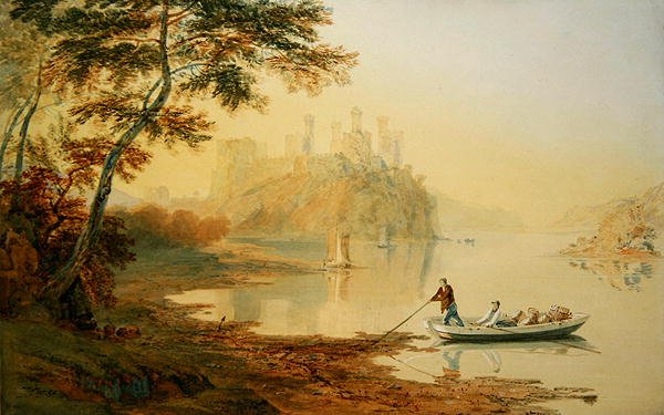 Conway Castle (akvarel na papíře) od Samuel Jackson