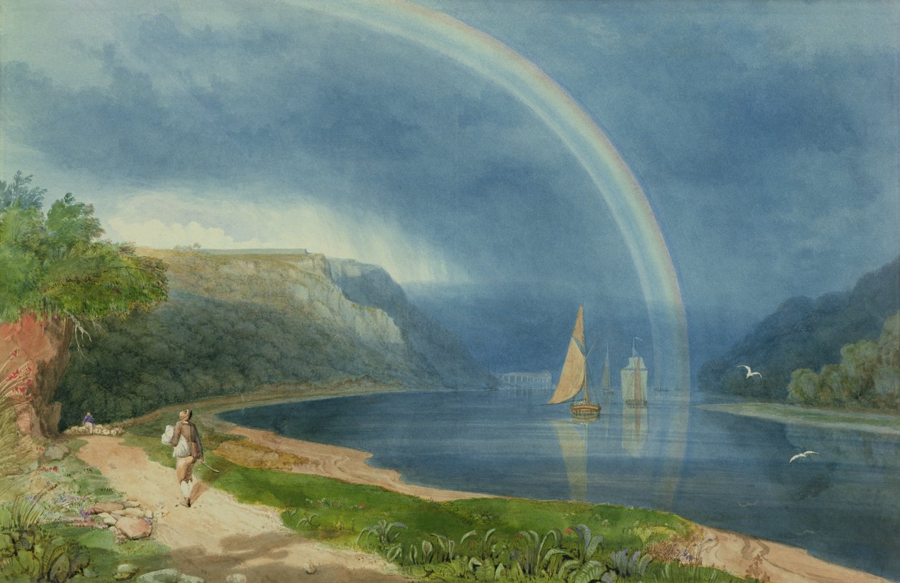 Rainbow on the River Avon, c.1825 (akvarel na papíře) od Samuel Jackson