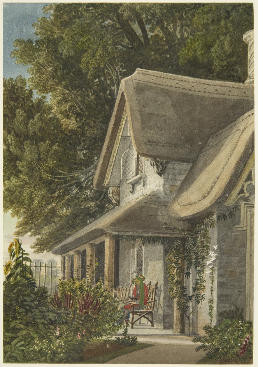 The Lodge, Broomwell House, Brislington, cca 1824 (tužka a akvarel na papíře) od Samuel Jackson