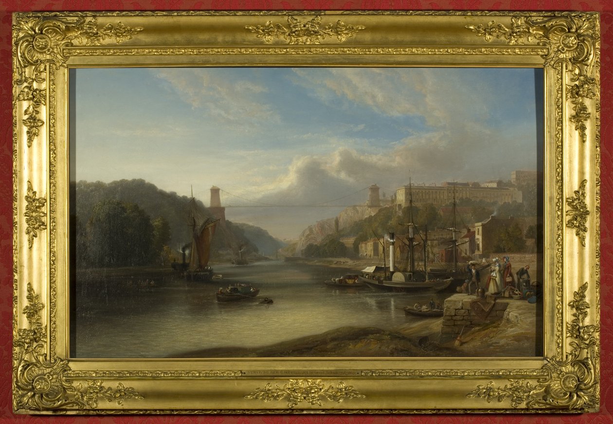 Pohled na Avon v Hotwells, kolem roku 1840 (olej na plátně) od Samuel Jackson