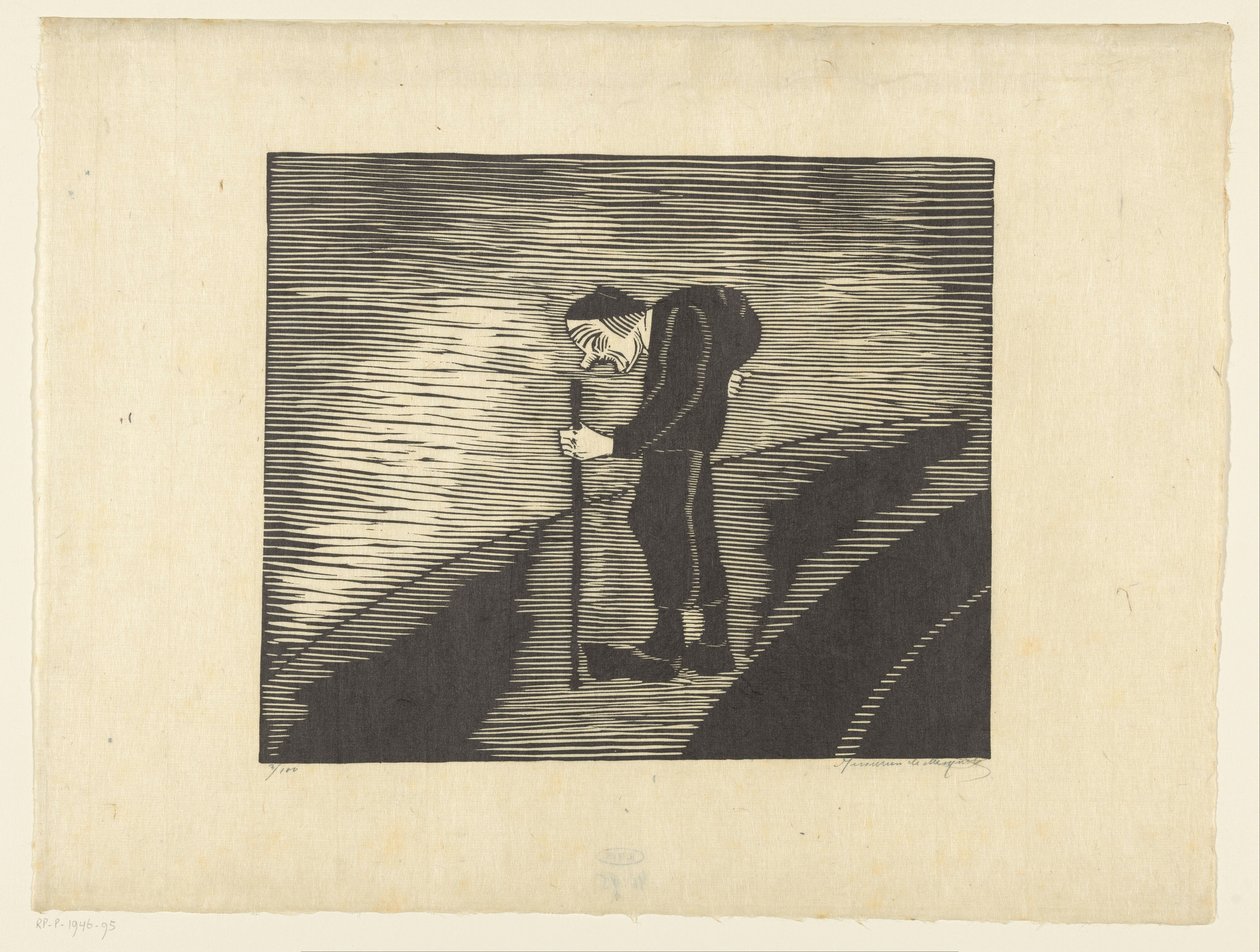 Postava s hrbem Hrbáč (původní název) od Samuel Jessurun de Mesquita (signed by artist)