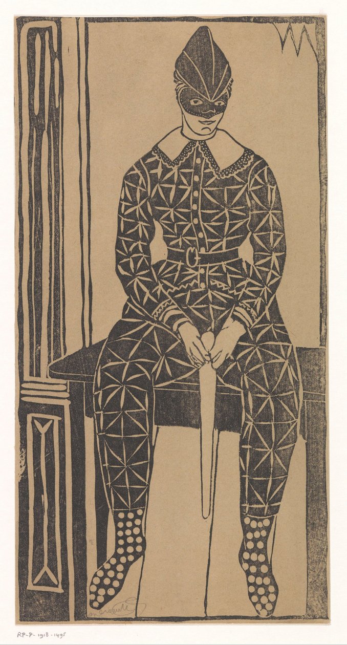 Harlekýn od Samuel Jessurun de Mesquita (signed by artist)