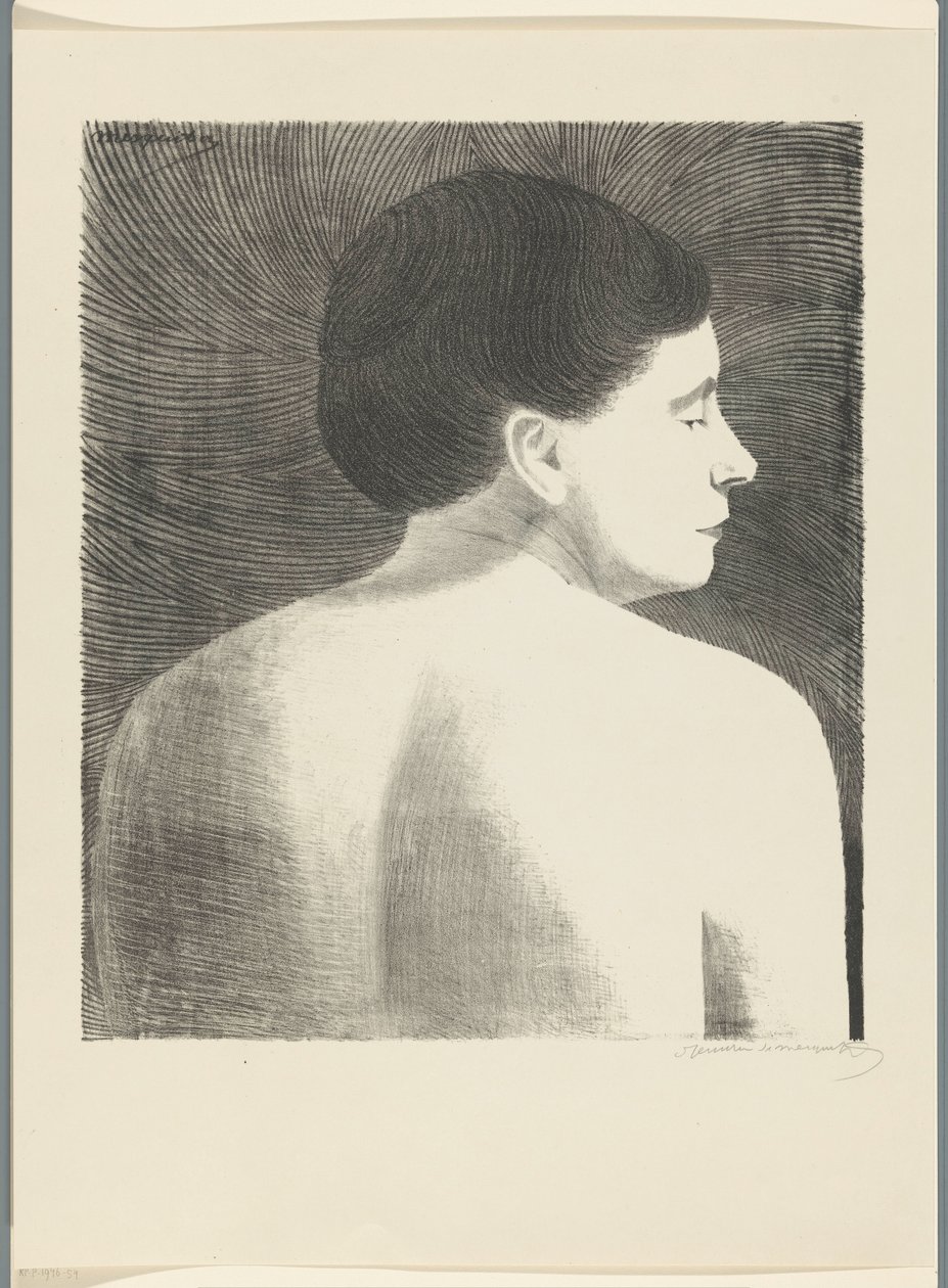 Ženský akt při pohledu zezadu od Samuel Jessurun de Mesquita (signed by artist)