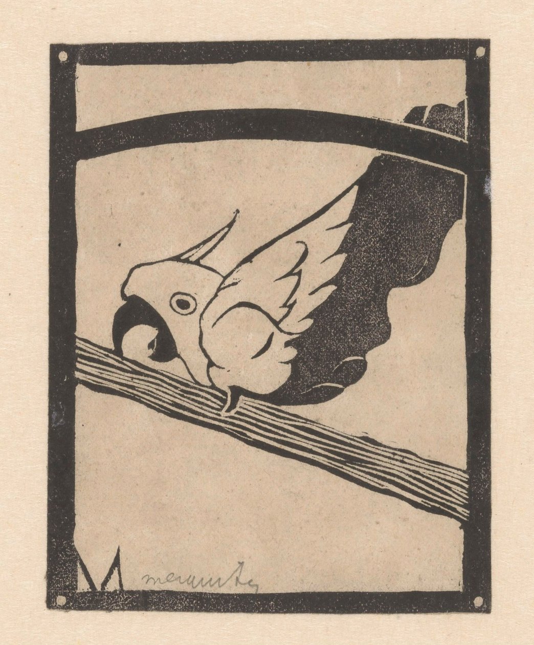 Tatínek (křičící kakadu) od Samuel Jessurun de Mesquita (signed by artist)
