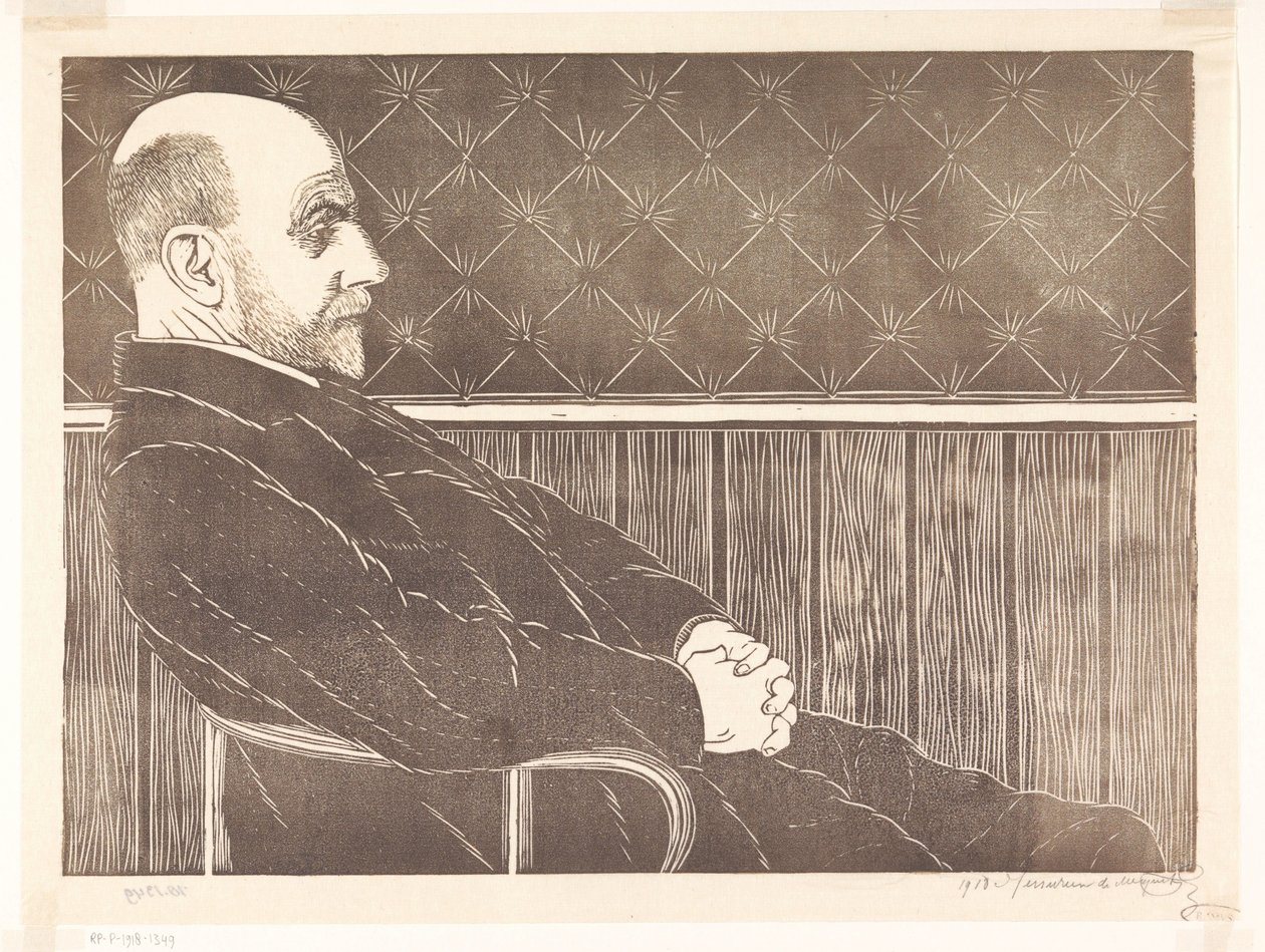 Portrét Mauritse van der Valka od Samuel Jessurun de Mesquita (signed by artist)