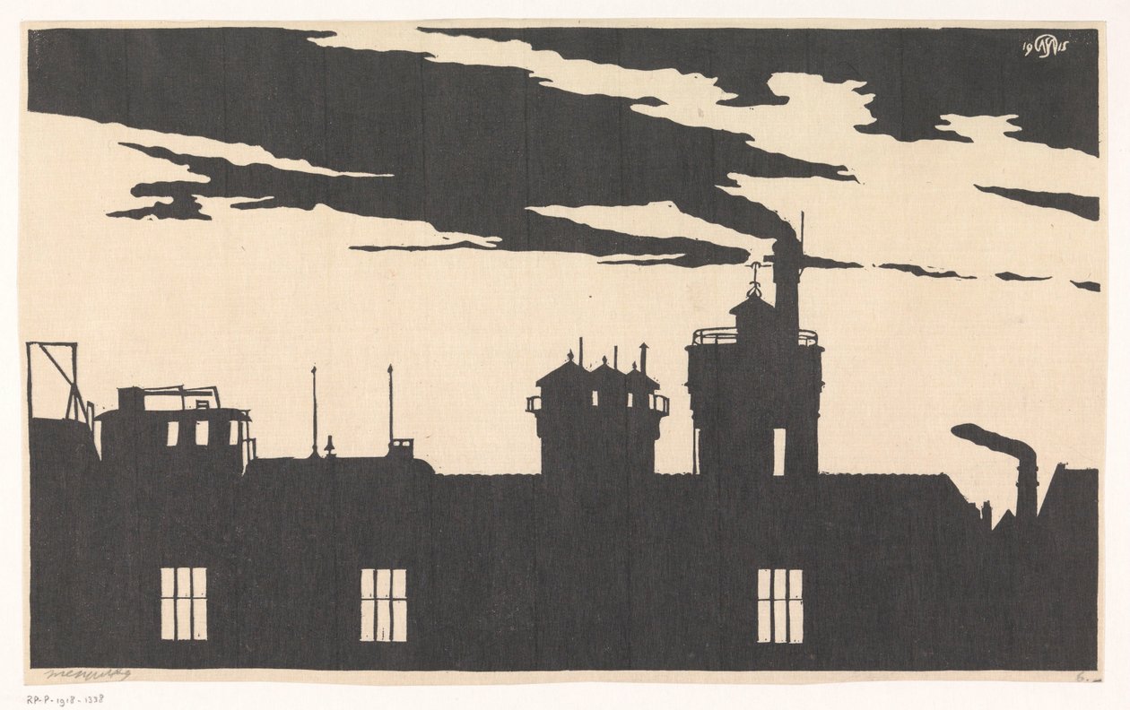 Silueta Oostergasfabriek od Samuel Jessurun de Mesquita (signed by artist)