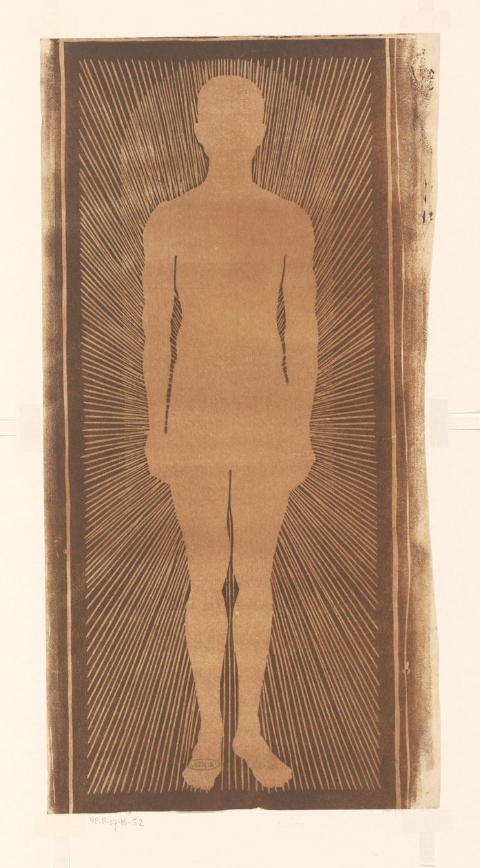 Silueta muže s paprsky všude kolem od Samuel Jessurun de Mesquita (signed by artist)