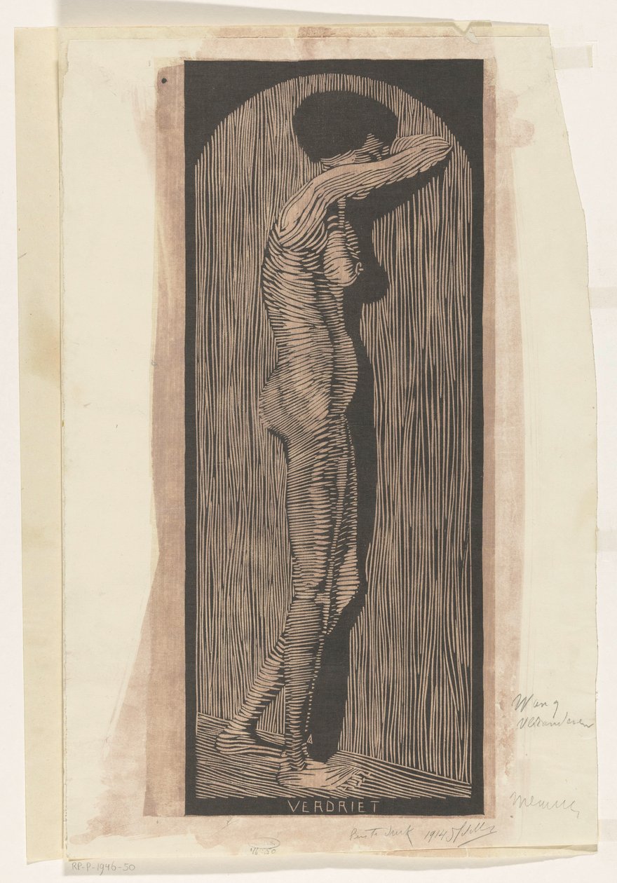 Verdriet (původní název na objektu) od Samuel Jessurun de Mesquita (signed by artist)