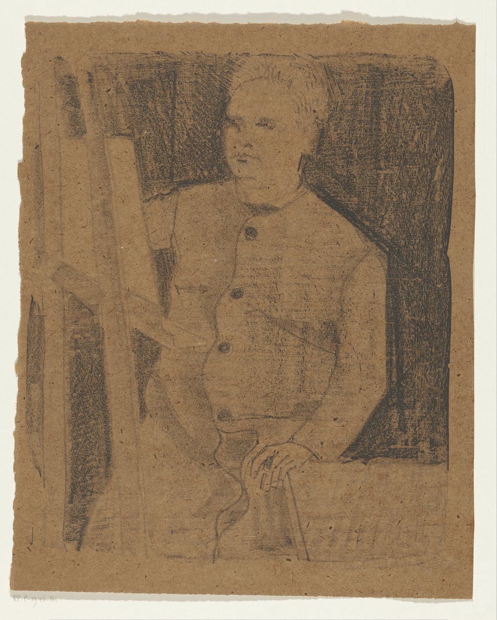 Autoportrét za stojanem od Samuel Jessurun de Mesquita (signed by artist)