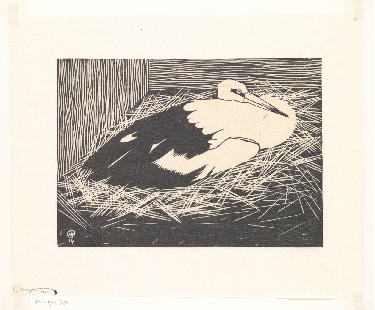 Čáp bílý (Magoear Stork) od Samuel Jessurun de Mesquita
