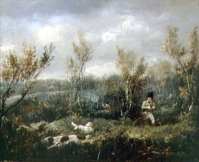 Střelba na bažanty (olej na plátně) od Samuel John Egbert Jones