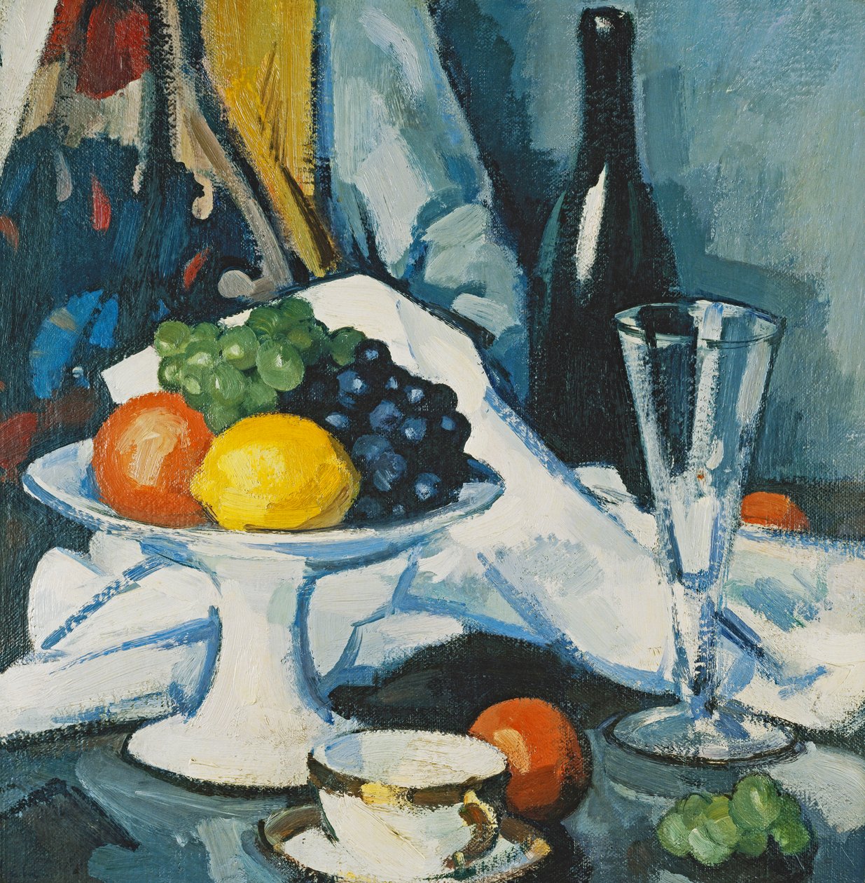 Ovoce a víno, c. 1922 od Samuel John Peploe