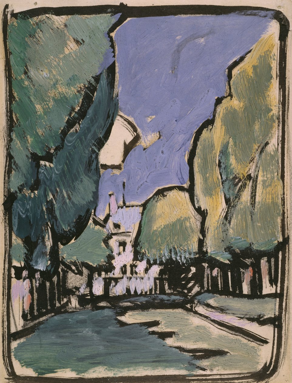 Krajina (olej na papíře) od Samuel John Peploe