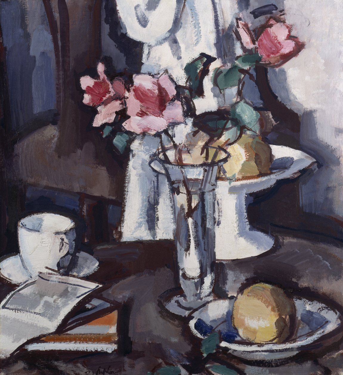Zátiší s červenými růžemi, cca 1931 (olej na plátně) od Samuel John Peploe