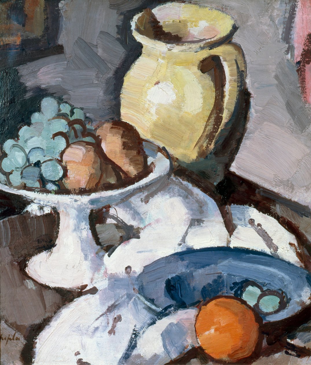 Žlutý džbán, asi 1930 (olej na plátně) od Samuel John Peploe