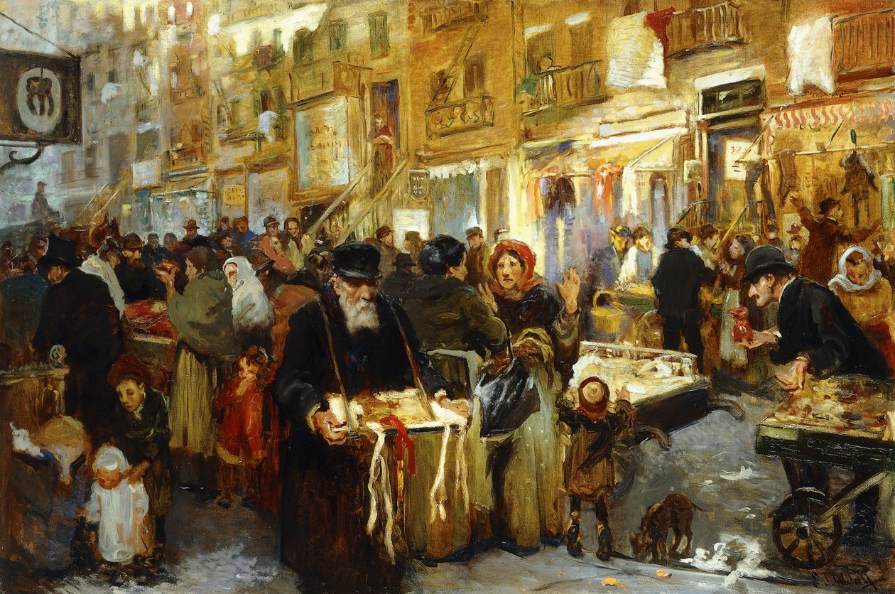 The Lower East Side, cca 1914 (olej na plátně) od Samuel Johnson Woolf