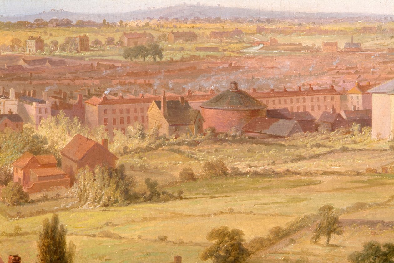 Birmingham z dómu kostela svatého Filipa v roce 1821. od Samuel Lines