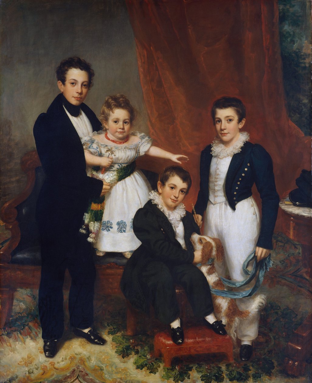 The Knapp Children, c.1833-34 (olej na plátně) od Samuel Lovett Waldo
