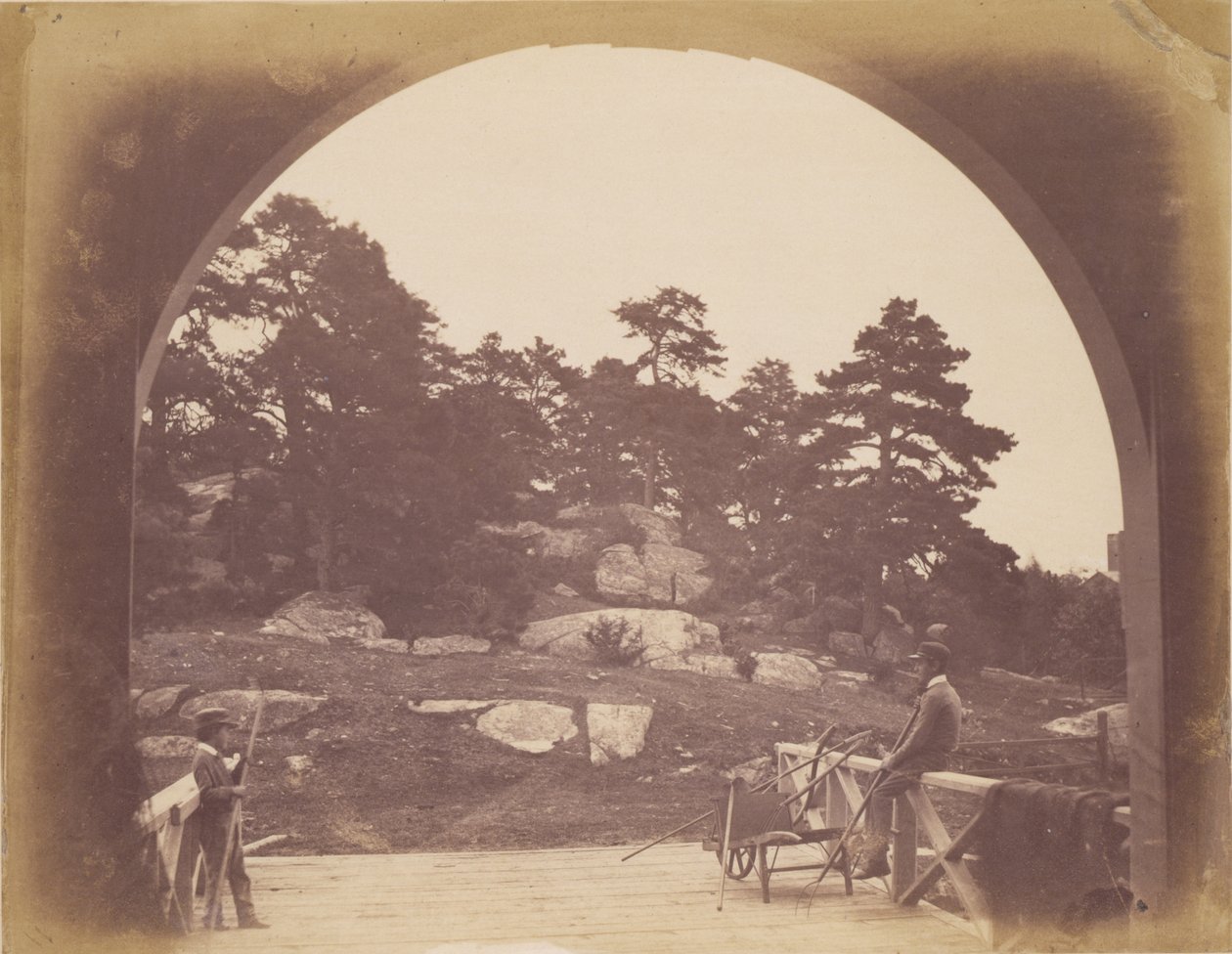 Pohled ze stodoly ven, Loring Estate, Beverly Farms, Massachusetts od Samuel Masury